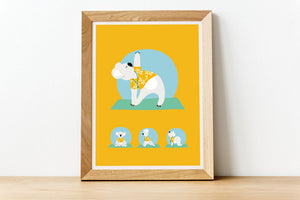 Open image in slideshow, Rainbow Gum Character Print in 4 Poses
