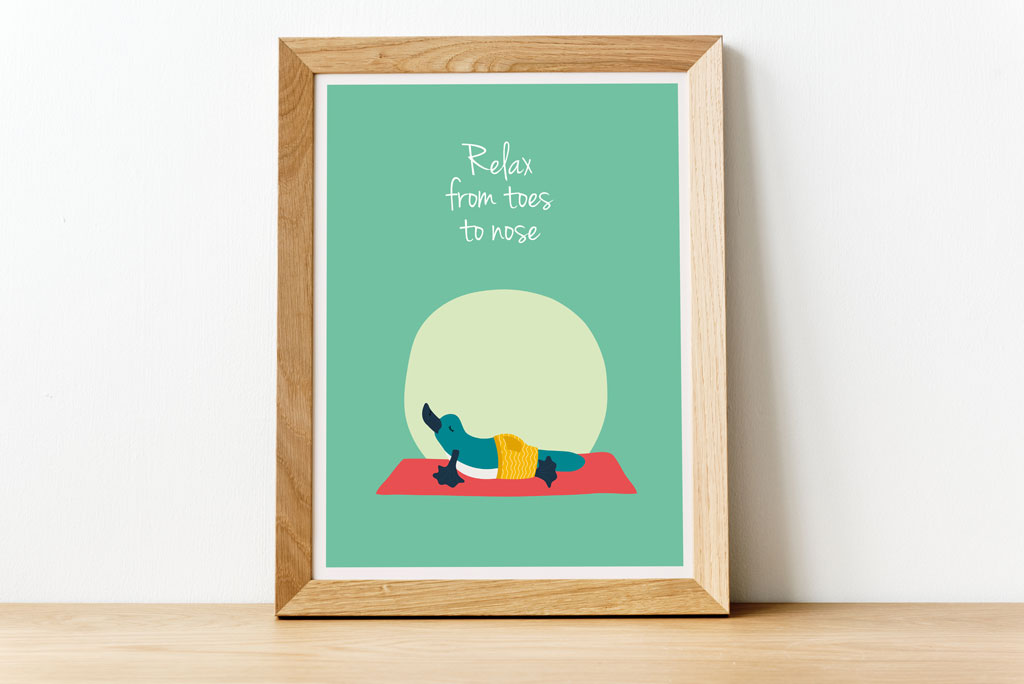 Rainbow Gum Character Print with Mantra