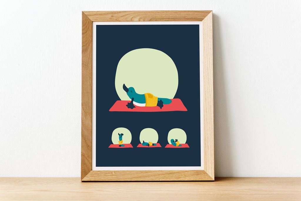 Rainbow Gum Character Print in 4 Poses